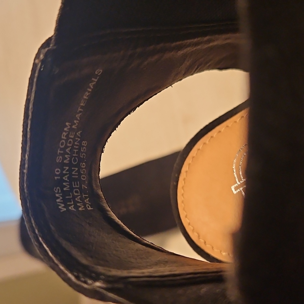 New Directions Black Peep-Toe Ankle Booties Sz 10 - Picture 4 of 6